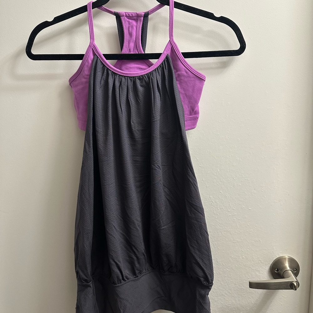 Lululemon yoga top pink & grey